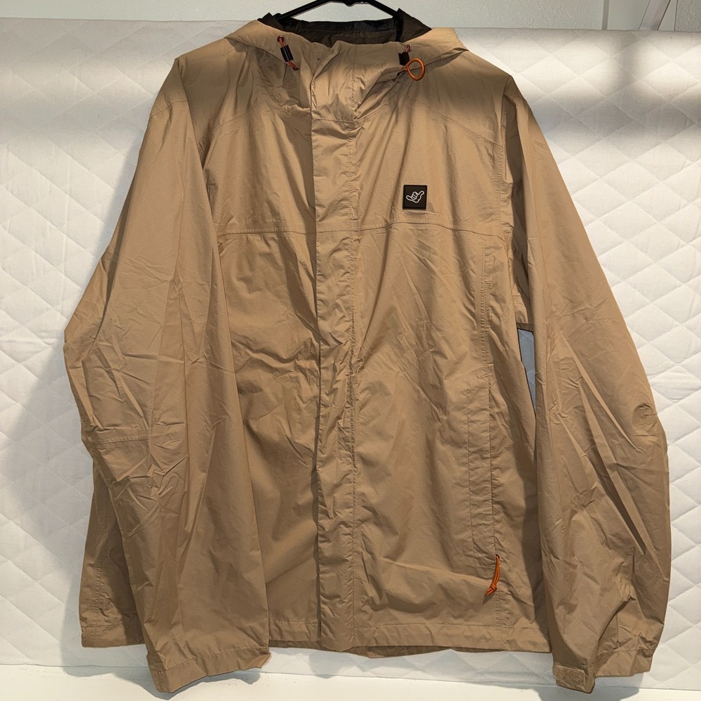 Dutch Bros Coffee Jacket XL Tan Windbreaker Full Zip NWOT Oregon
